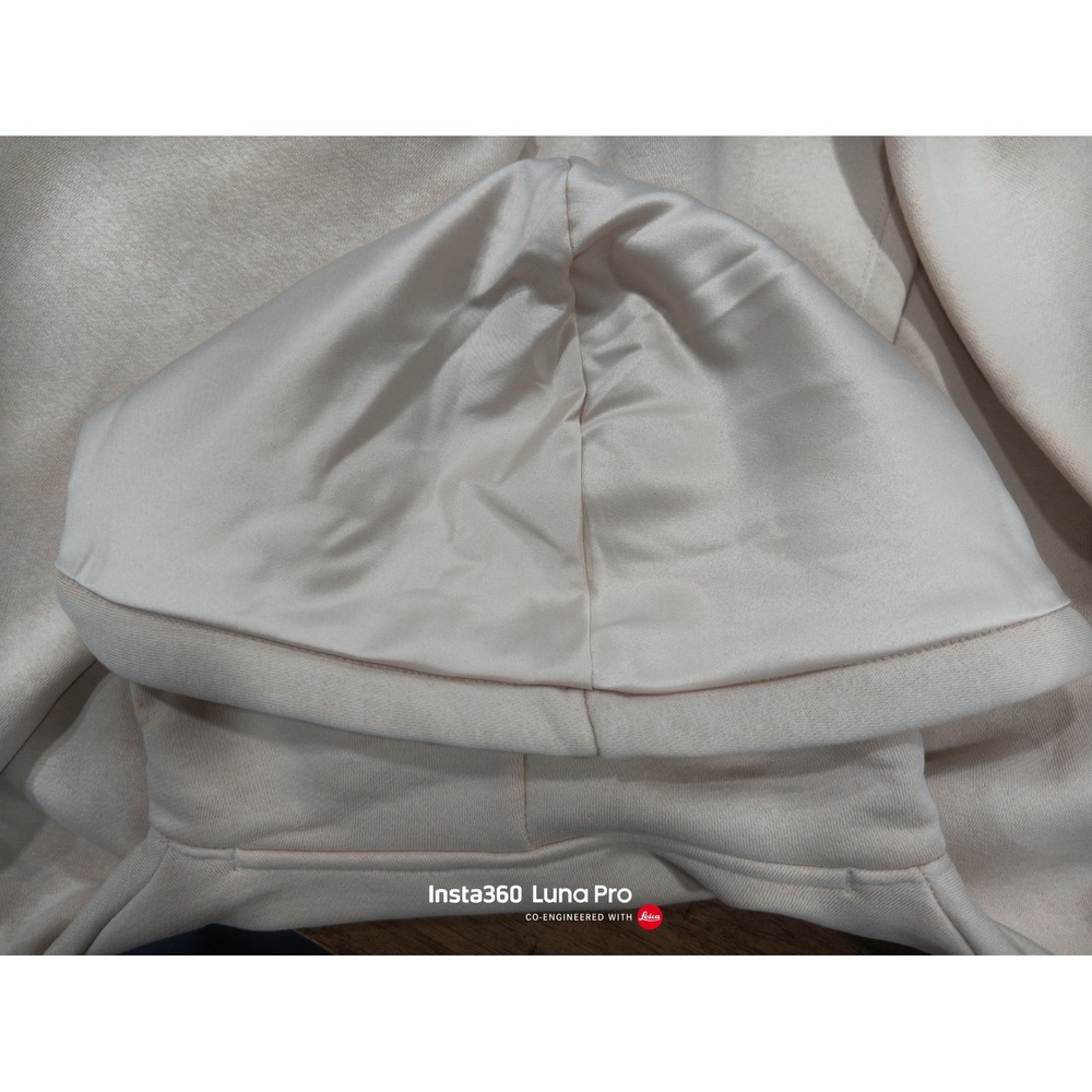 Jordan Girls Legend Light Brown Fleece Pullover Hoodie Satin Lined Hood Size M - Picture 3 of 3